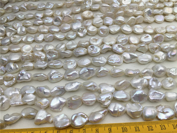 Wholesale Multicolor Keshi Biwa Baroque Reborn Pearl Chips 13*18mm