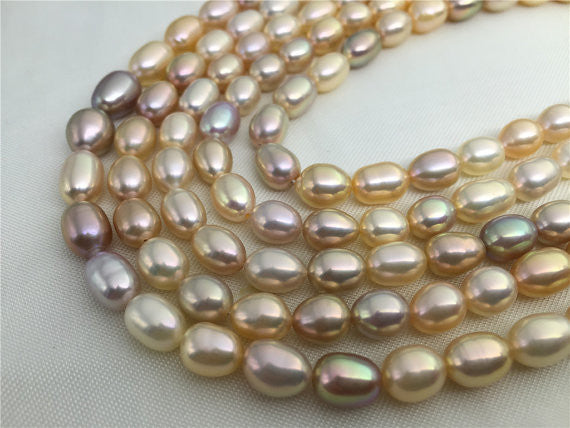 MoniPearl Rice Pearl VERY RARE,6-7mm Metallic luster rice pearl strand,high luster freshwater pearls,approx 46pcs, loose freshwater pearl,rice pearl,wholesale