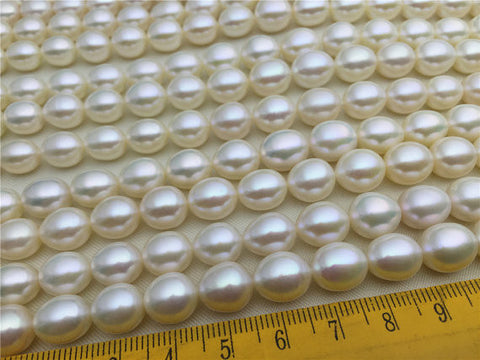 MoniPearl Rice Pearl high quality,8-9mmx9-10mm,Big Rice pearls,large hole,1.5mm,2mm,around 31pcs,rice pearl,loose pearl beads,DIY,high luster,LR9-3A-1