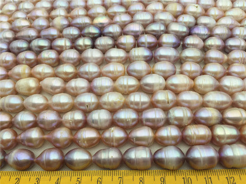 MoniPearl Rice Pearl,10-11mmX11-14mm,lavender Big Rice pearls,large hole,2mm,2.5mm, pink lavender pearl,around 28pcs,rice pearl,loose pearl beads,DIY,LR11-A-1