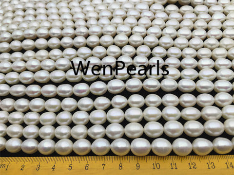 MoniPearl Rice Pearl,9.5-10mmX10-12mm,High luster,Big Rice pearls,large hole,1.3mm,2.5mm, around 34pcs,rice pearl,loose pearl beads,DIY,high luster,LR10-3A-3