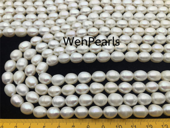 MoniPearl Rice Pearl 8-9mmX10-11mm,Big Rice pearls,AA quality,39cm length strand, around 38pcs,rice pearl,loose pearl beads,DIY,high luster,LR9-2A-1
